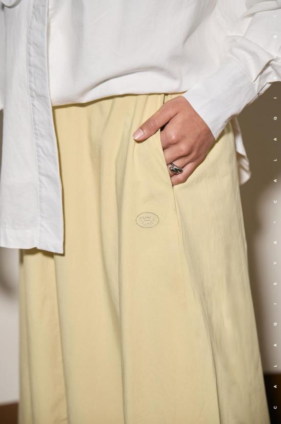 ANNE SKIRT IN VANILLA CUSTARD (FULLY LINED)