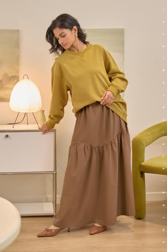 CAILY SKIRT IN COCOA BROWN