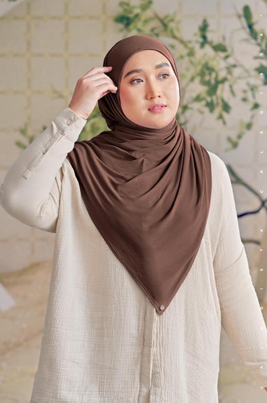 ELEMENT SHAWL IN BROWN STONE (ODOURLESS)
