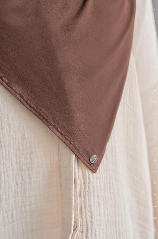 ELEMENT SHAWL IN BROWN STONE (ODOURLESS)