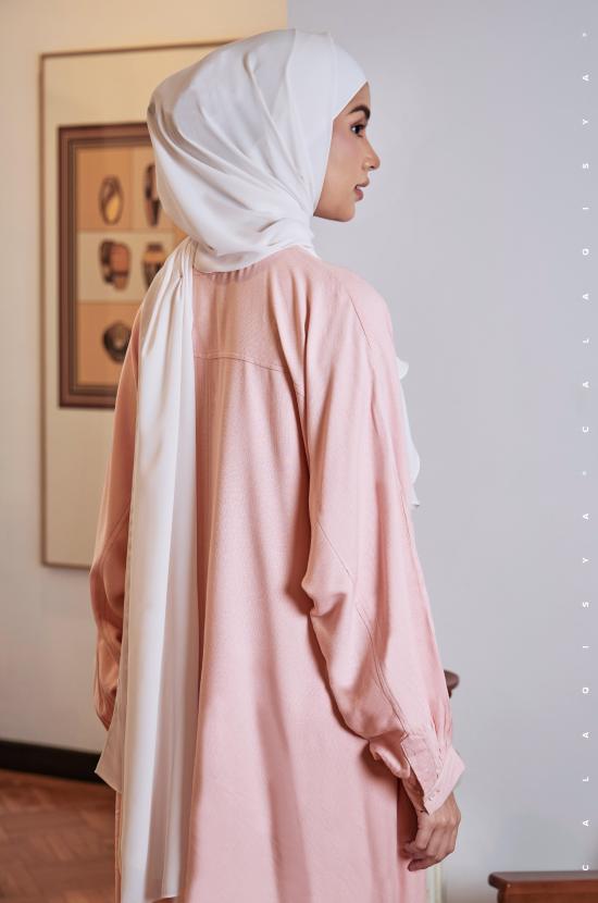 SAFWA DRESS IN VEILED PINK (FULLY LINED)