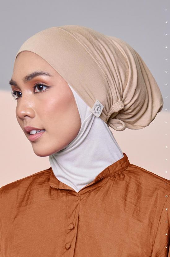 TIE BACK BONNET CAP IN LATTE (ODOURLESS)