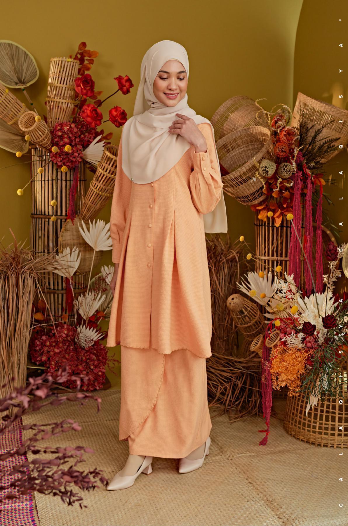 CEMPAKA IN APRICOT WASH (FULLY LINED)