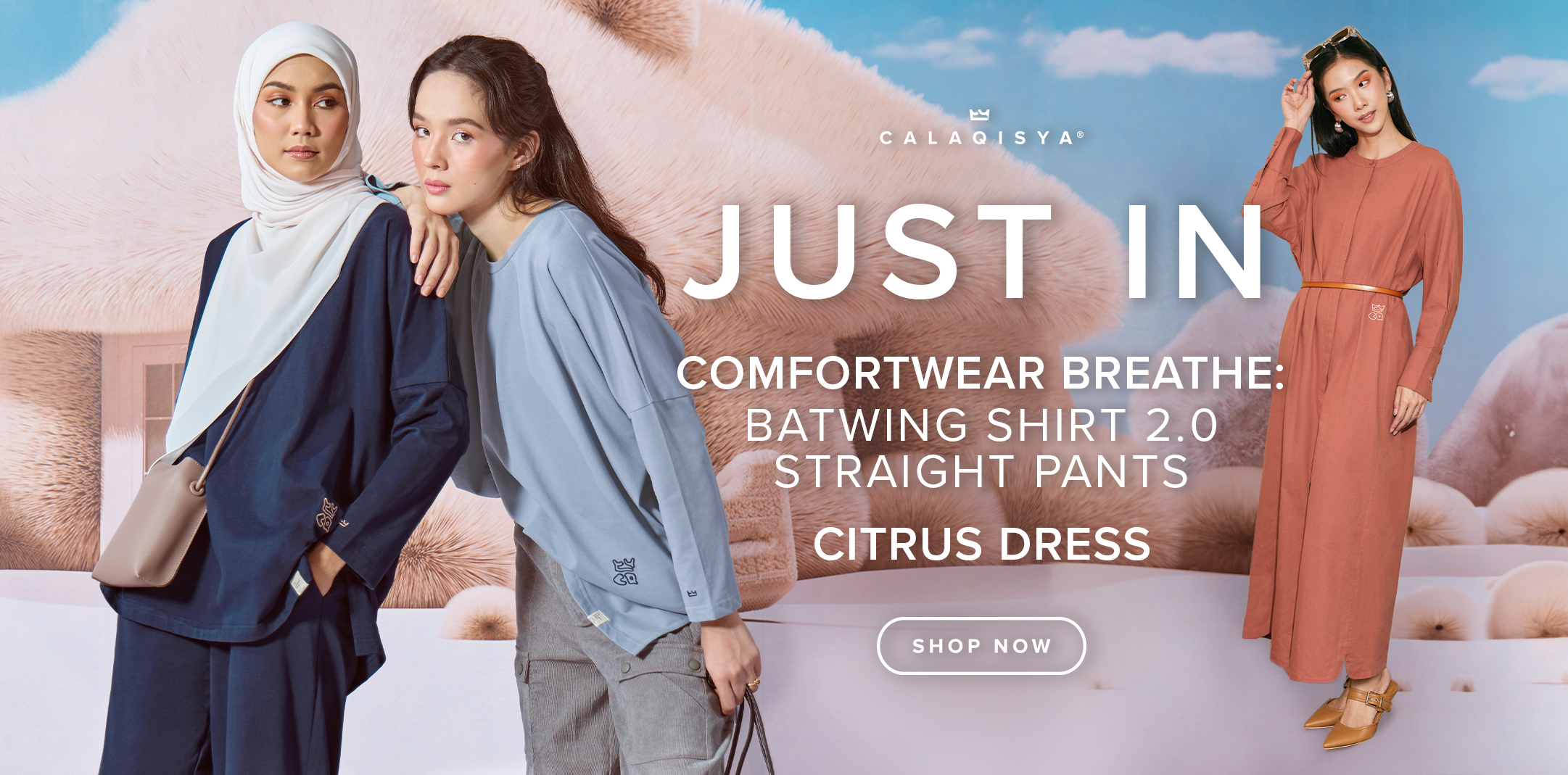 CITRUS DRESS, COMFORTWEAR: BREATH BATWING SHIRT & STRAIGHT PANTS 2024